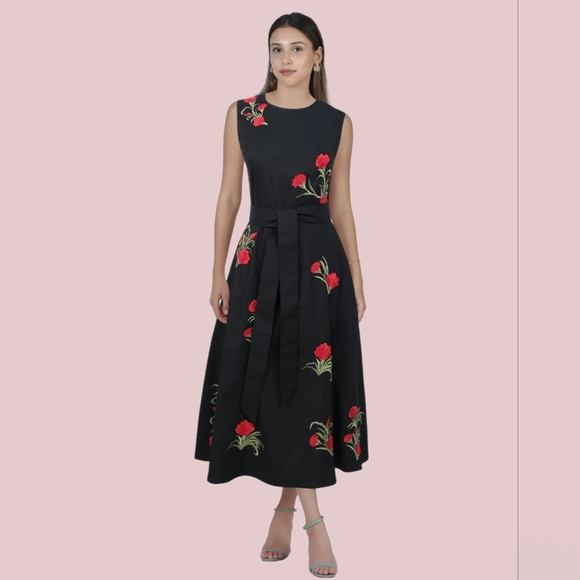 FANM MON EMBROIDERED CARNATION DRESS - Picture 1 of 4